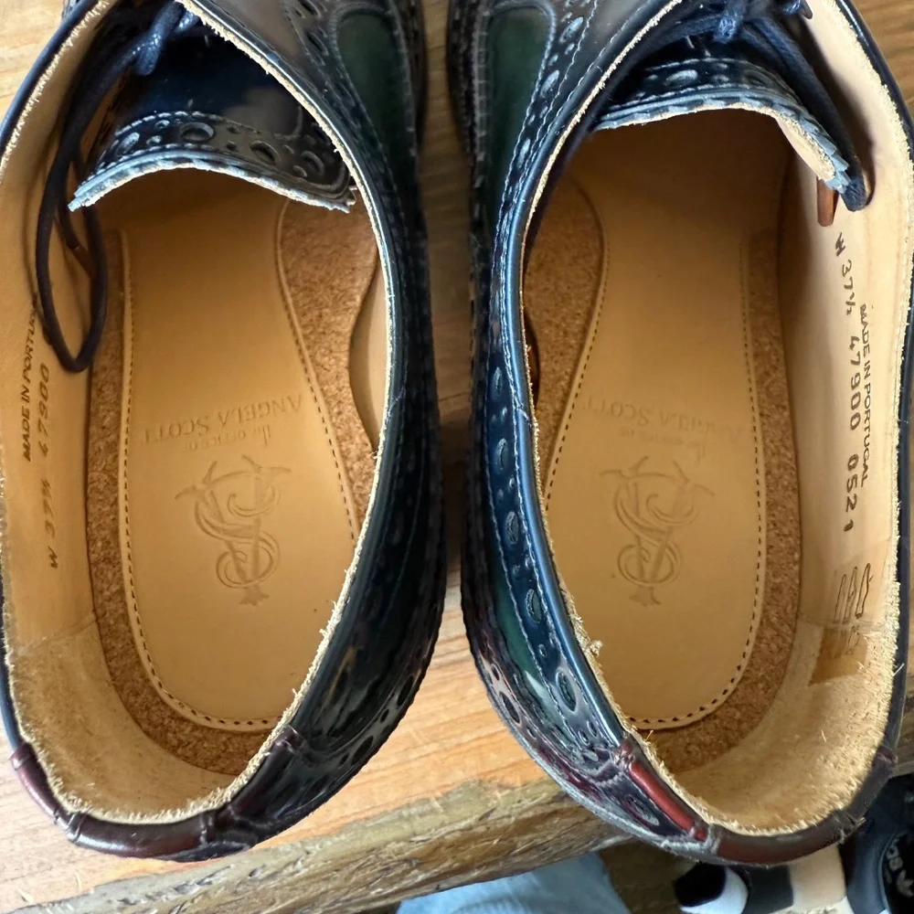 NIB The Office of Angela Scott Mrs. Doubt Colorblock Brogue Oxford- Size 37.5 - Picture 6 of 13